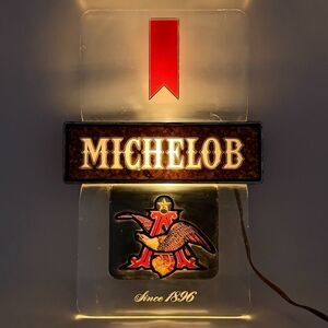 Vintage Michelob Lighted Beer Sign Anheuser Busch Eagle Bar Light 1970s